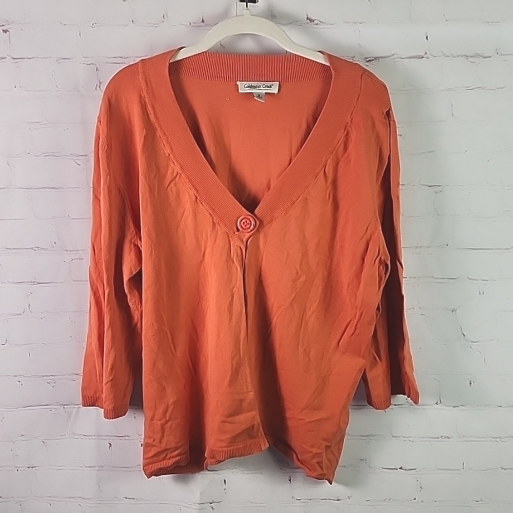 Coldwater Creek 1X Orange Sweater
